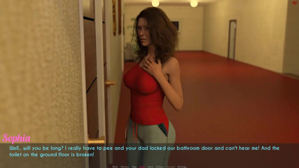 Visual Novels: O soție și mama vitregă, partea 56 - șeful dezbracă o mamă sexy cu...