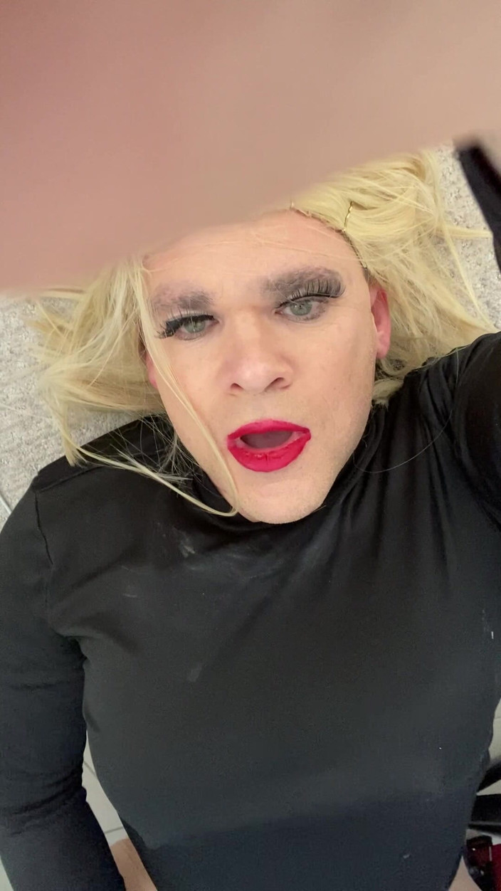 MadisonCD2025: Sissy Crossdressing Madison CD Rides a BBC Dildo as She...