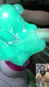 Bald Pussy Slime Girl Gets Fucked and Creampied