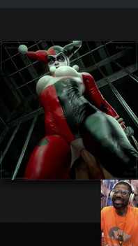 Big Breast Harley Quinn Gets Her Tight Bald Pussy Fucked in Gotham