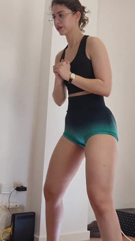 Shanaxnow Hot Sweaty Squatting Gym Shorts Sport Top Bts