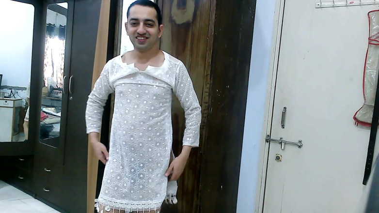 Cute & Nude Crossdresser: Beautiful sweet sissy crossdresser femboy Sweet Lollipop in hot nighty.