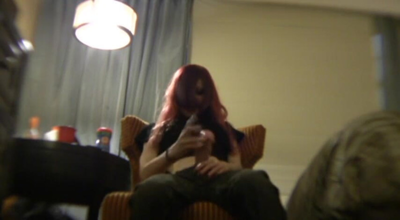 Femdom Austria: Redhead strokes her toy hard