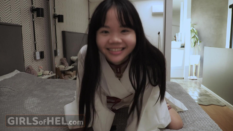 Girls of Hel: Seks kasar sama gadis remaja asia yang diikat