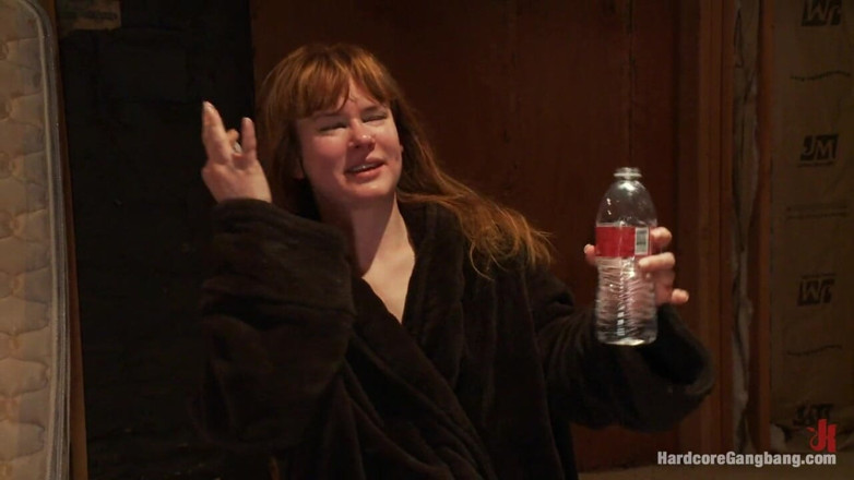 Hardcore Gangbang by Kink: Big Butt Redhead Fantasizes of Being Bound Helpless and Filled...