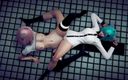 Waifu club 3D: Două studente Neko își freacă pizdele și ejaculează împreună