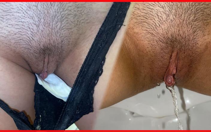 Erect Dick: Компиляция! Писсинг в разных трусиках с прокладками! Крупный план! От первого лица!