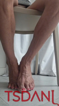 At Home, Showing My Feet by Voice, I Think About When It Will Be Wonderful to Suck Them All at Night