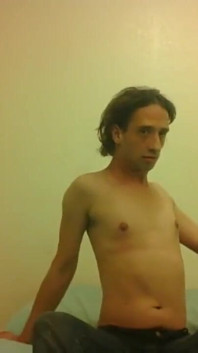 Topless Transgirl Trying to Rotate Arms 360
