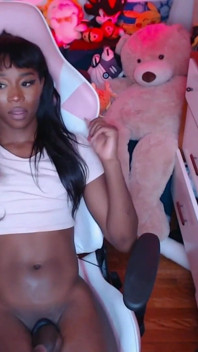White Calvin Briefs Double Cumshot - BBC Trans Babe Vanniall Milks Her Thick Cock Twice