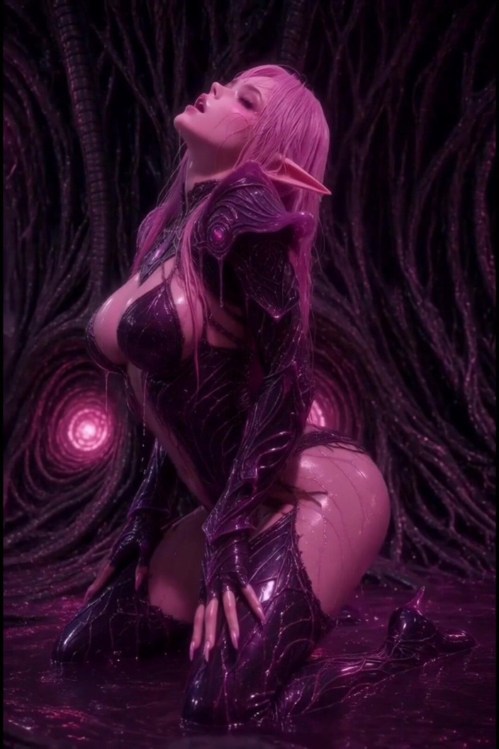 Wertstofsamler: Pink Anime 3D Slime Elf in Armor