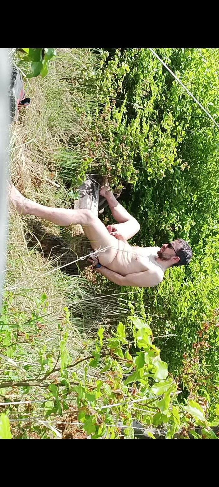 kickerscooter: Jerking off a Dick Outside on a Hill with a...