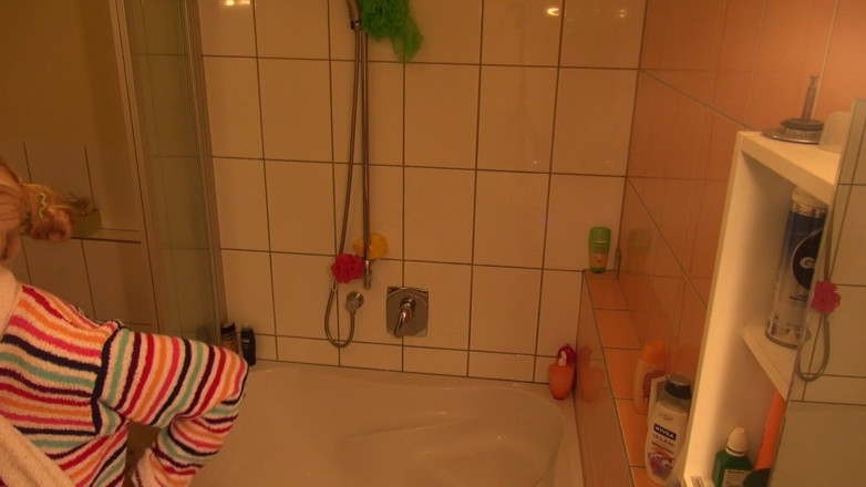 All Those Girlfriends: Big titted blonde beauty Helena Sculptura is taking a shower