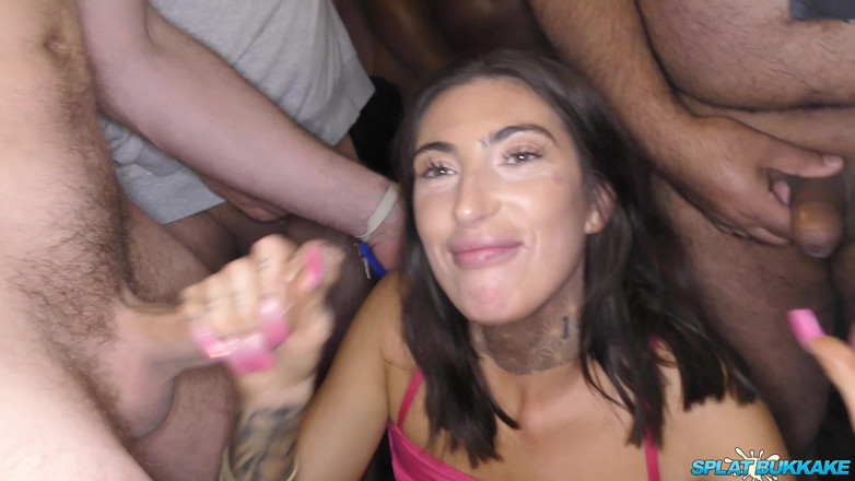 100% Amateur Gangbang and Bukkake from the UK!: Sexy Duo Talia e Tara Levam Bukkake Facials 2