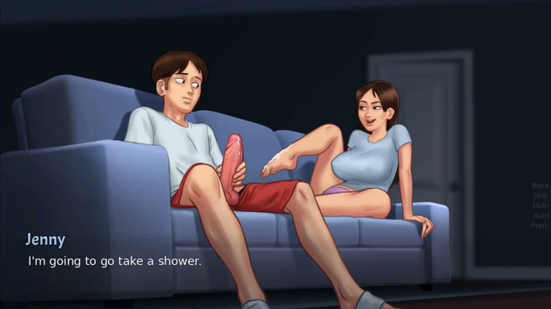 Xr Gamer: Debbie Gives Anon's Huge Monster Cock a Surprise Footjob - Summertime...