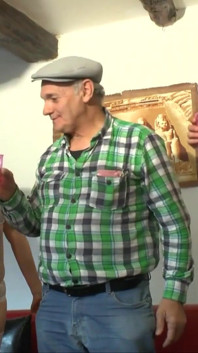 Old dude enjoy in birthday