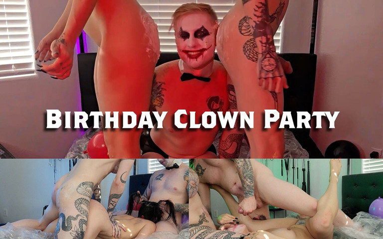 Clown Trans Birthday Threesome (Silas Stone)