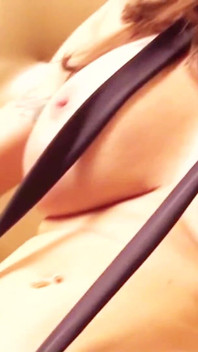 Hung Huge Cock Trans Mariana Cordoba Stripping in Heels and Suspenders