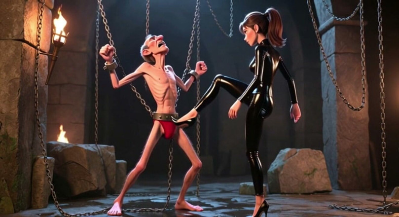 YOUR BEST FANTASY: Ballbusting - โดมินาทริกซ์เตะไข่ของผู้ชายที่ถูกมัด