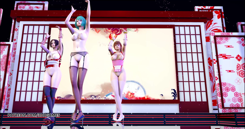 3D-Hentai Games: Gigareolevo - Dépendance, danse nue, Mai Shiranui Tamaki Kasumi DOA