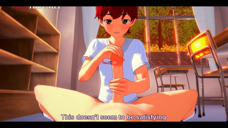 Yaoitube: Yaoi Hentai 3D - Shiro &amp; Naruto [yaoitube mascot] avrunkning &amp; anal i klassrum med...