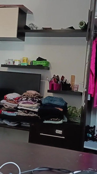 Amateur Wife Has Fun Trying on Clothes and Cutting Them.