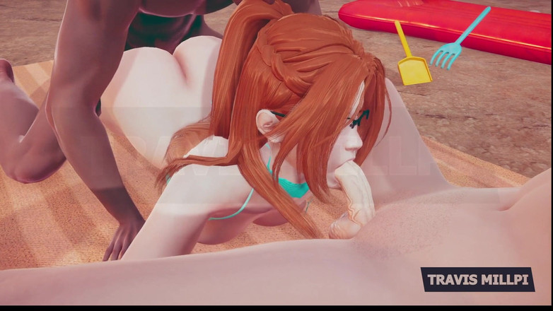 TravisMillpi: ビーチでの二重貫通