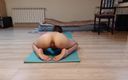 Elza li: Двойное проникновение для йоги с дилдо
