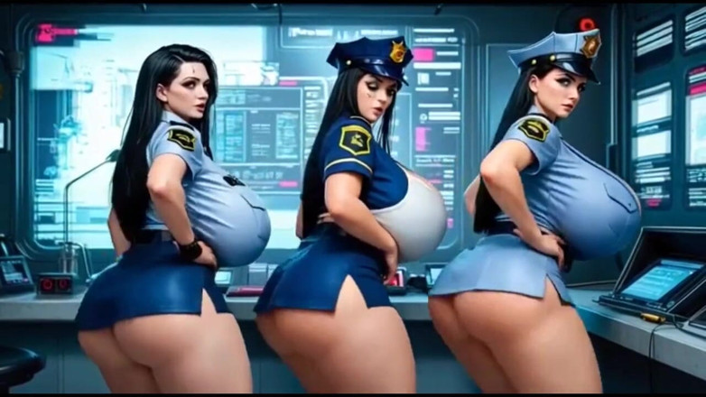 Hot girl dancing: Kaptan memur karakolu, uzun versiyon, ai animasyon