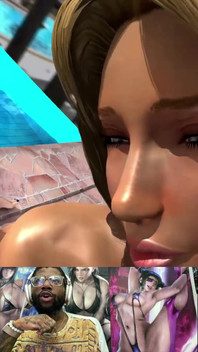 Doa Resort Gooner Cums All Over a Lineup of Tight Horny Doa Girls and Gets Them Cum Covered