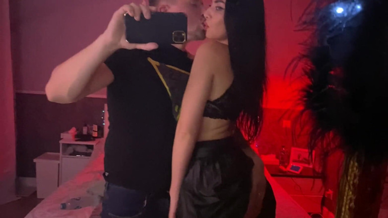 Slowly Tease: # 15 (complet) Futai pe la spate în fața oglinzii în ciorapi din nailon