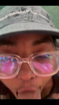 Nerdy Goth Girl Gets on Her Knees for a POV Blowjob