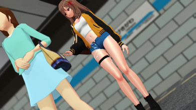 Velvixian 3D: 地下鉄でこすって