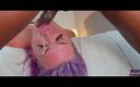 Digital climaxxx: 紫色头发的熟女madi b被她的第一根大黑屌摧残