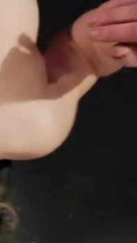 Hot Blonde Left Strapped on the Sex Bench at the Sexclub for Cleaning Guy to Find