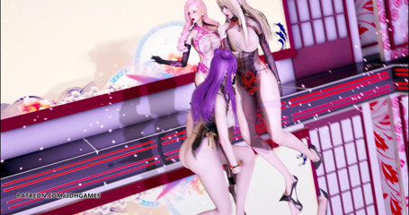 3D-Hentai Games: 桃源蓮華 - ストリップアーリカイサセラフィーンホットエロダンス
