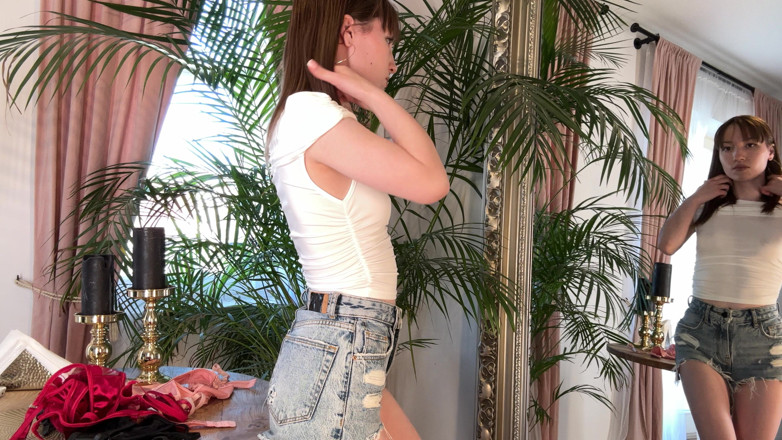 WeAreNewbies: Barely Dressed: Outfit Tease