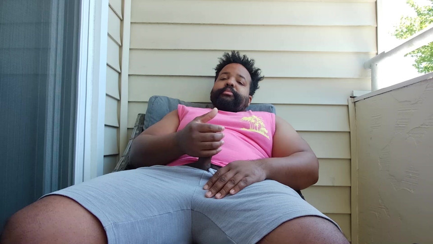 BBC Stepdaddy Gets High and Strokes Himself to Nut on Balcony (Eddie V 's solo strokes) BBC Stepdaddy Gets High and Strokes Himself to Nut on Balcony (Eddie V 's solo strokes)