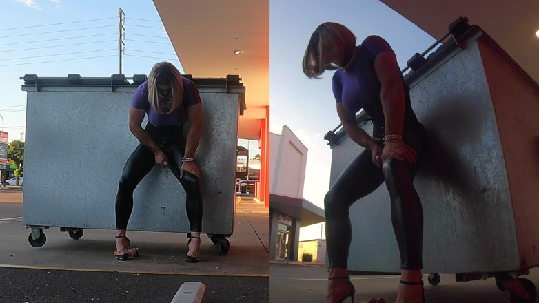 Muscle Sissy Slut Jessica: Dziwka mięśni odsłonięta i zerżnięta w miejscach publicznych