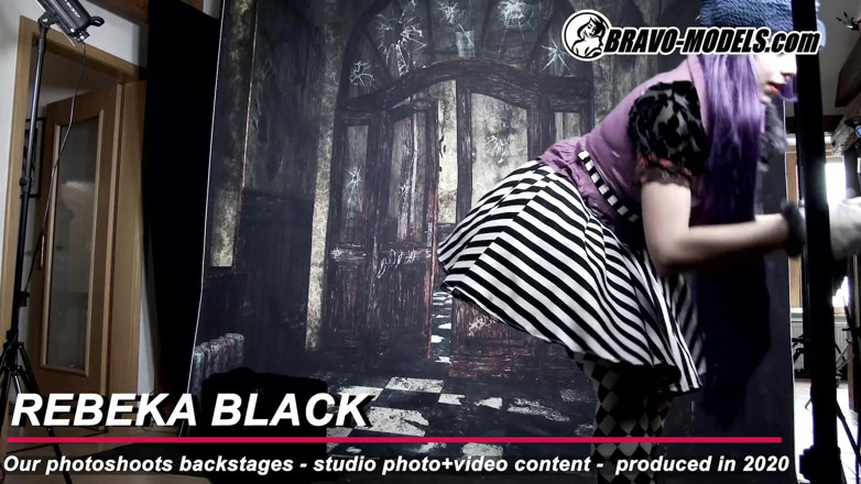 Bravo Models Media: Servizio fotografico 386-backstage rebeka black - adulto