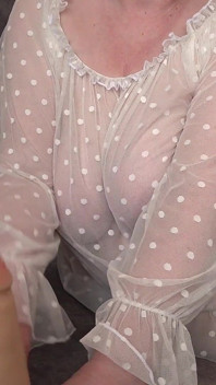 A Busty MILF Masturbates with a Big Dildo and Imagines It's Your Cock.
