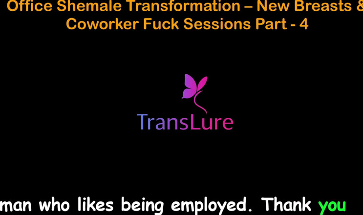 TransLure: Anglický zvukový sexuální příběh - Office Shemale Transformace - Nová prsa a...