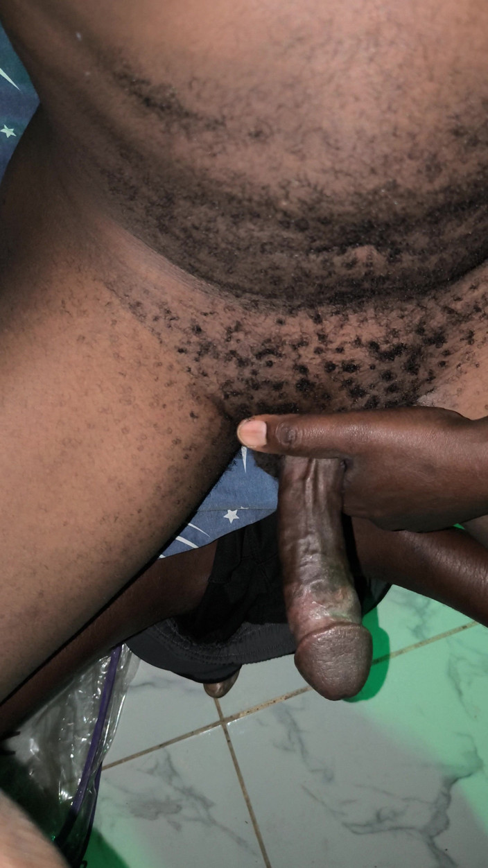 Kenyandick: Hairy African Male Jerking and Cuming Early Morning After Waking...