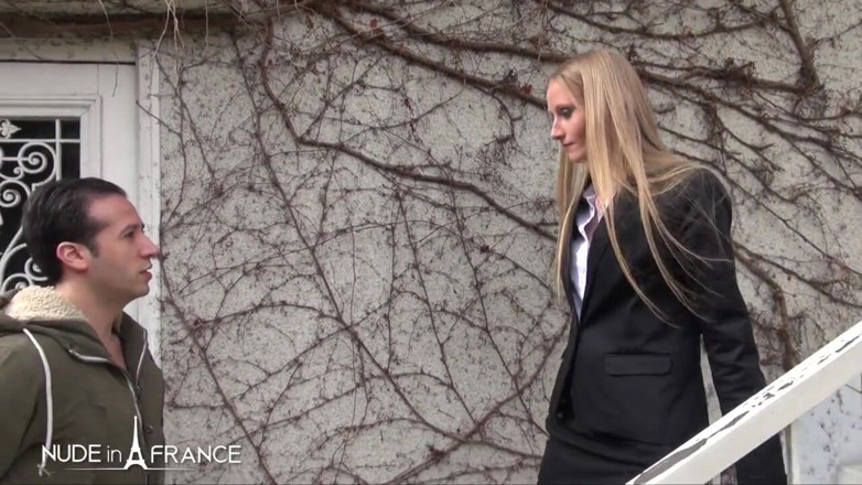 Nude in France: Gorgeous blonde with beautiful long hair gets banged by her...