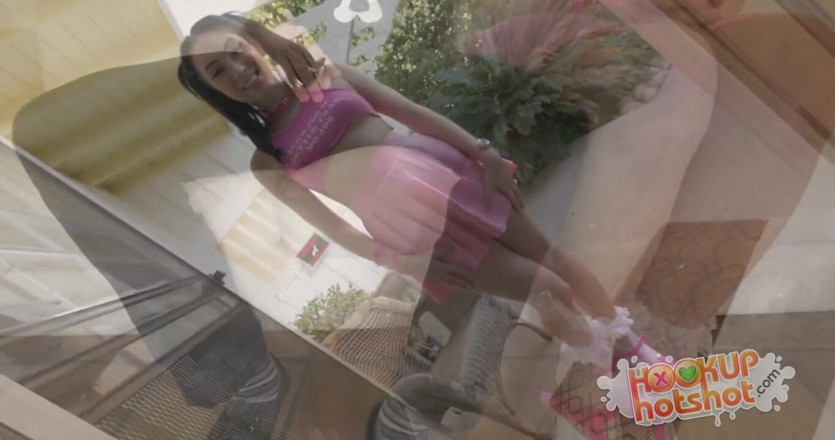 Hookup Hotshot: Teen brunette Aria Alexander gets her holes used by guy...