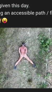 Open Ass While Laying in a Park