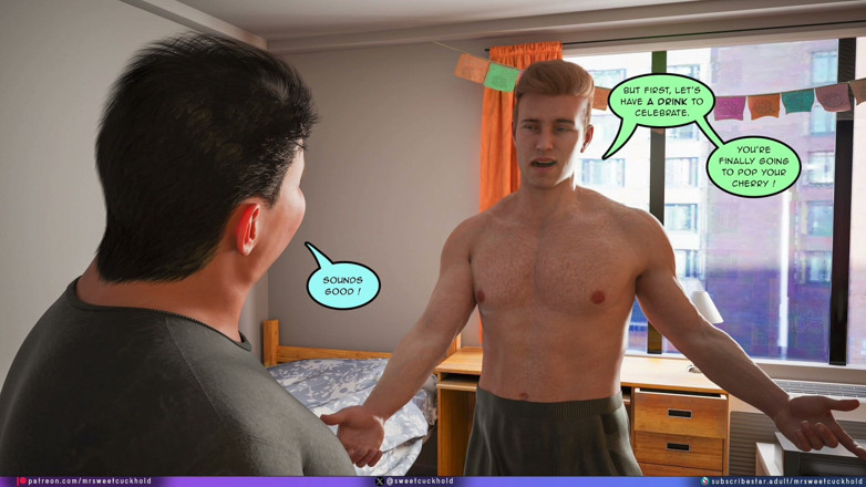 Captain Erogaming comics: मेरे प्रेमी से बहुत बड़ा - कॉलेज के दिन - भाग 2