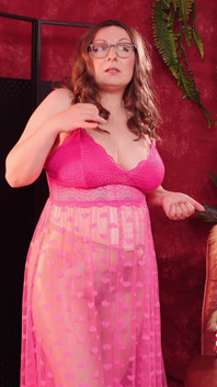 Try on Haul for Chubby MILF: Lace Lingerie Transparent Dress
