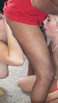 Sky Pierce &Maisey Monroe: 2 blonda kanadensiska snowbunny baddies överraskning Xmas BBC dyrkan