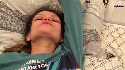 PerfectHelen: Brunette sucks dick, fucks lying down and orgasm